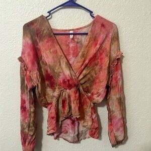 Tie-Dye Wrap Top